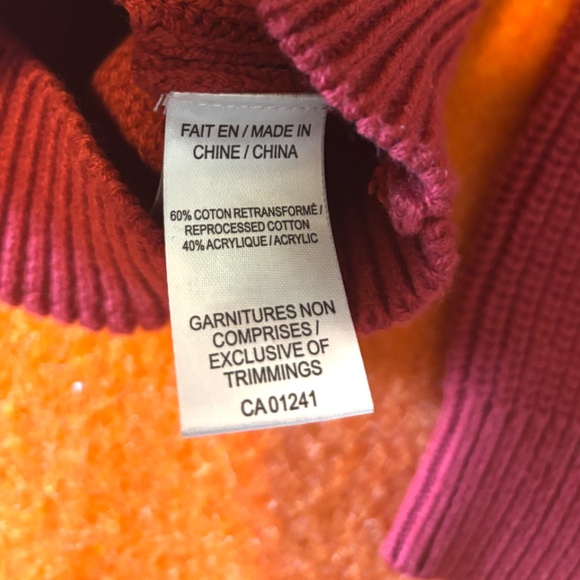 Red burgundy rib knit polo collar chunky sweater NWT - Picture 6 of 8